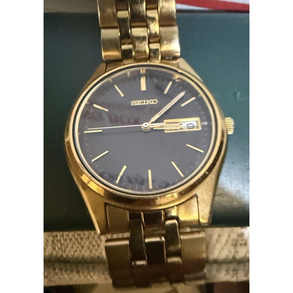 Vtg Quartz Seiko Man's‎ Wrist Watch 7N43-9048  - Timeless Elegance Working - Picture 4 of 10